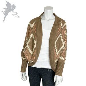 TOBI Graphic southwestern diamond print intarsia cardigan